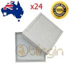 X24 Premium Solid White Cardboard Bangle Gift Boxes With Silver Trim 8x8x3cm