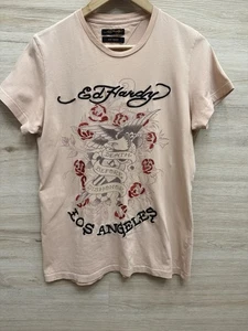 Ed Hardy Embroidered Before Rock Death Before Dishonor T-Shirt Herren Größe Medium - Bild 1 von 8