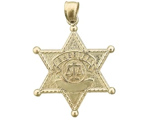 Colgante insignia sheriff oro 14K - Imagen 1 de 6
