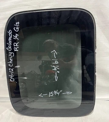 2004-2012 CHEVROLET COLORADO EXT CAB PASSENGER SIDE REAR QUARTER GLASS - Image 1 of 4