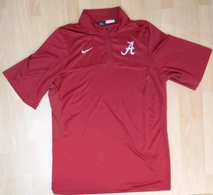Alabama Crimson Tide Nike Men's XXL Dri-Fit Short Sleeve 1/4 Zip Red Length + 4 - Picture 1 of 14
