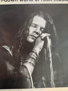 Janis Joplin Woodstock Performance Vintage 1970 Magazine Print - Picture 1 of 7