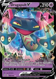 Pokemon Rebel Clash Dragapult V 092/192 Ultra Rare Holo Card - Picture 1 of 1