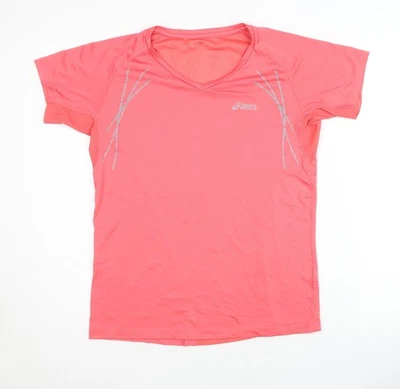 Asics Women's Pink Running T-Shirt, Size L, Reflective - Image 1 of 4