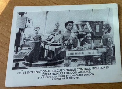 SOMPORTEX - THUNDERBIRDS (BLACK & WHITE, SMALLER) - #56 INTERNATIONAL RESCUE - Image 1 of 2