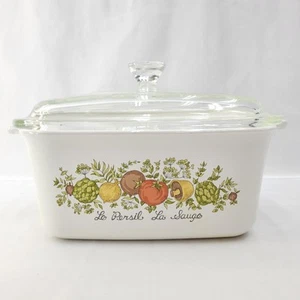 Vintage Corning Ware Le Persil La Sauge P-4-B Spice Of Life Laib Auflaufform Deckel - Bild 1 von 7