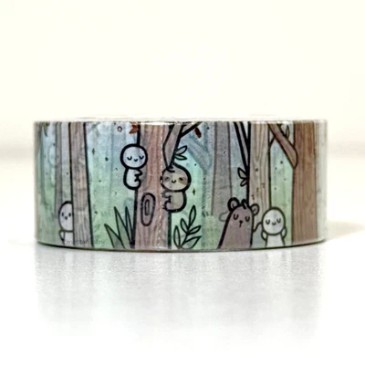 NEW TCMC The Coffee Monsterz Co Whimsical Woods 18mm Washi Tape Roll - Image 1 of 3