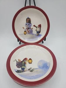 Williams Sonoma Set of 4 Nordic Elf dessert plates - Picture 1 of 15