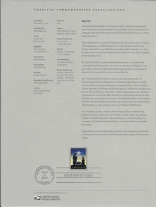 #1642 (47c) Forever Nativity Stamp #5144  Souvenir Page - Picture 1 of 1