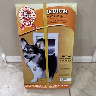 Pet Door Ideal Pet Products Plastic Medium Flap Size 7" x 11 1/4" NEW - Image 1 of 4