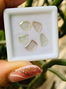 5 Pcs Lab Grown Moissanite Slice - Stunning Flat Round Diamonds - Picture 1 of 11