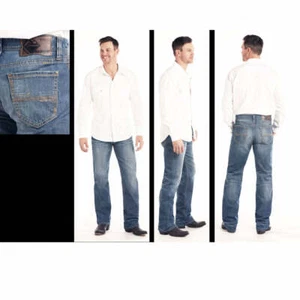 Pantalones de mezclilla para hombre M0S2347 Rock & Roll doble barril reflectante pierna recta NUEVO - Imagen 1 de 2