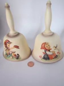 SET GOEBEL M.J.Hummel W GERMANY SECOND EDITION BELL 1979#701 1981#703 Hand Paint - Picture 1 of 6