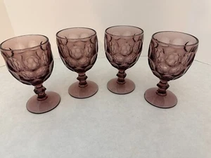 Set of (4) - Imperial Glass - Provincial Amethyst Purple Goblets - 5 3/4" Tall - Picture 1 of 5