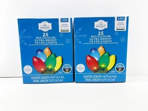 Holiday Time 25 Multicolor Ultra Bright C9 LED Lights New 2 boxes - Picture 1 of 1