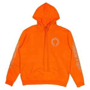 Chrome Hearts Horseshoe Miami Exclusive Hoodie Orange / Metallic Silver (Small) - Picture 1 of 6