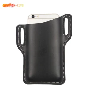 Black Travel Mobile Wallet 7.09×6.3×0.4 In Leather For Business & Daily Trips - Picture 1 of 5