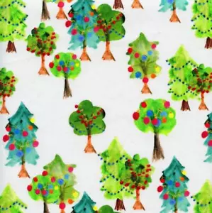 Tree of Lights White Sweet Holiday Quilt Sew Fabric MICHAEL MILLER - Picture 1 of 1