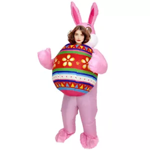 7ft the Easter Bunny Inflatable Costume Adult Funny Cosplay Party Suit 160-190cm - Picture 1 of 5