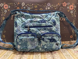 Lug Zipliner Sealife blau wandelbarer Rucksack Hobo Bag Handtasche Beuteltasche Ozeankreuzfahrt - Bild 1 von 16
