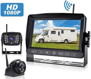 7" Wireless Backup Camera System Rear Side View Camera Monitor Night Vision - Picture 1 of 7
