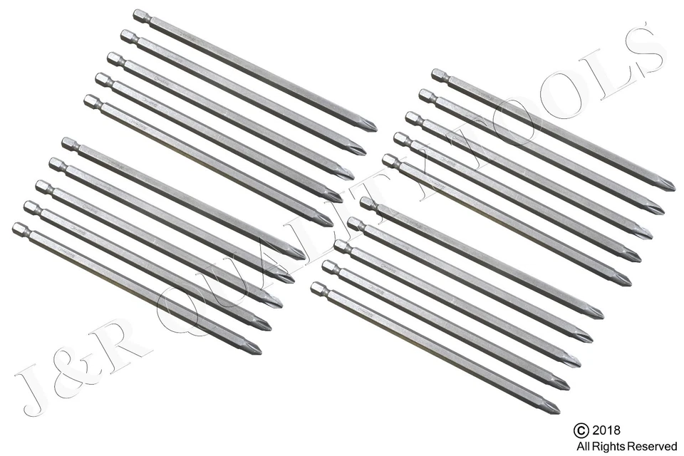 20 -  6" PHILLIPS #2 SCREW DRIVER BITS MAGNETIC TIPS HEX SHAFT PH2 - Image 1 of 1