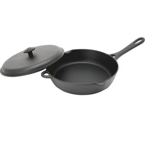 Rock cast iwachu frying pan 24 lid black baking inner diameter 23.5 cm ih compat - Picture 1 of 2