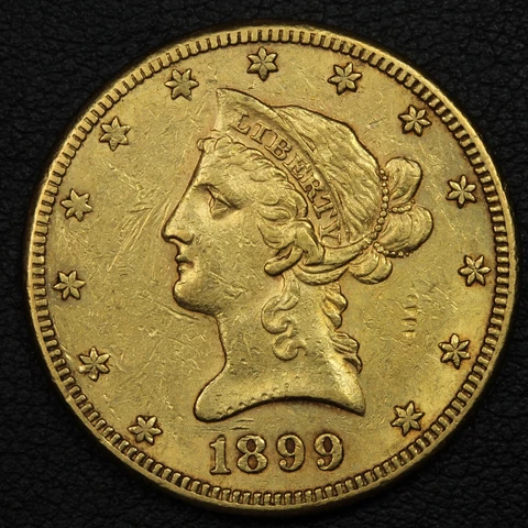 1899 S $10 Ten Dollar Liberty Head Gold Eagle Cover