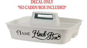 Carrito/caja de limpieza personalizado inspirado en Hinch pegatina con nombre (solo calcomanía) - Imagen 1 de 5