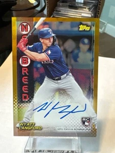 Wyatt Langford 2024 Topps Archives New Breed Gold Auto/50 Rookie RC (QUC024612) - Picture 1 of 2
