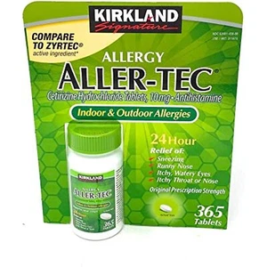 Kirkland Signature Aller-Tec Cetirizine Hydrochloride Tablets, 10 mg, 365 Count - Picture 1 of 1