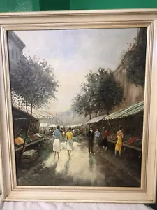 Stunning Deco Modern Impressionist Parisian Street Scene Painting 23x19~Mulder - Picture 1 of 12