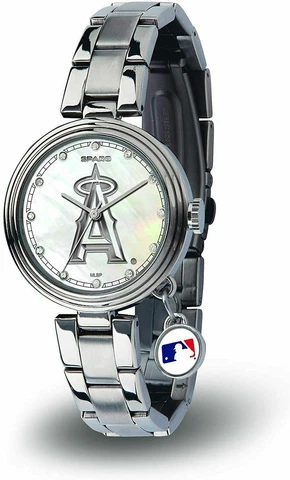 NEW! LOS ANGELES ANGELS WOMEN'S CHARM WATCH MOTHER OF PEARL LICENSED Cover