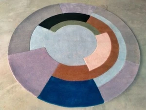 Hand Tufted Kidney Shape Premium Luxury Handmade Tufted 100% New Zealand wool - Picture 1 of 5