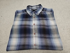 Marc by Marc Jacobs Blues Plaid Lightweight Flannel Button-Up L/S Shirt SZ S - Picture 1 of 12