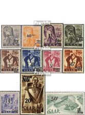 Briefmarken Saarland 1947 Mi 226I-238I geprüft Aufdruck auf Urdruckmarken mit F