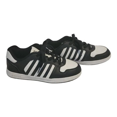 K-Swiss Youth 10031Y Sneakers - Black & White, Size 4 - Gently Used Foto 1 de 4