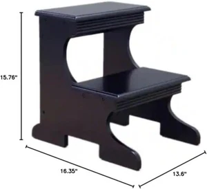 Bedside Stairs For High Beds Adults Two Step Stool Foot Bed Steps Ladder Wood - Picture 1 of 4
