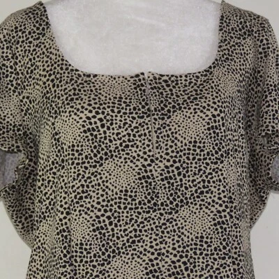 Nuevo con etiquetas Pullover Acanalado Manga Corta Estampado Animal Rue + Para Mujer Talla 2X (C1369) Foto 1 de 4