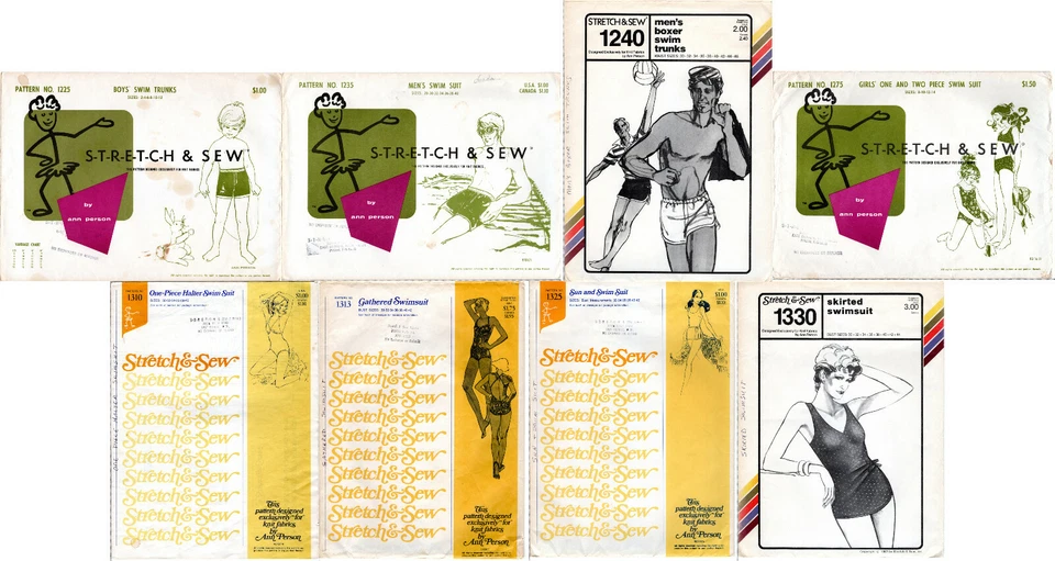 CHOICE: Stretch & Sew Master Patterns Family Swimwear Misses' Men's Boys' Girls' - Image 1 of 1