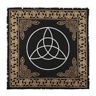 Triquetra Or Moon Phase Crystal Grid Altar Tarot Cloth Pagan Wiccan Wall Hanging