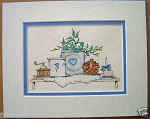 Frederick, Maryland Double-Matted Watercolor Print 1990's - Picture 1 of 3