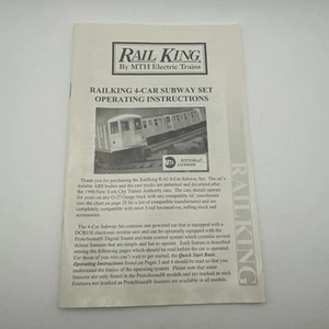 MTH Rail King R-42 4-Car Subway Set Operating Instructions Manual - Picture 1 of 5
