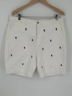 Polo Ralph Lauren Men's Sz 36 Shorts Stretch Classic Fit All Over Pony White Z9 - Image 1 of 4