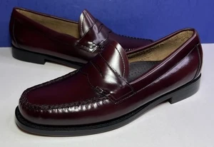 GH Bass Weejuns Classic Logan Herren Größe 8 D Leder Penny Halbschuhe Burgund - NEU - Bild 1 von 14