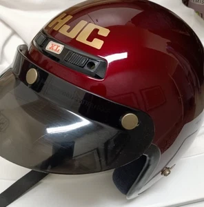 HJC CL-5 M95 DOT Helmet Motorcycle XL with Visor Maroon 3/4 Open Face - Picture 1 of 5