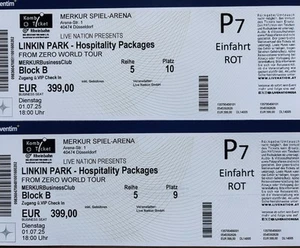 Linkin Park Düsseldorf Business Seats 2 Karten 01.07.25 Preis für beide Karten! - Bild 1 von 3