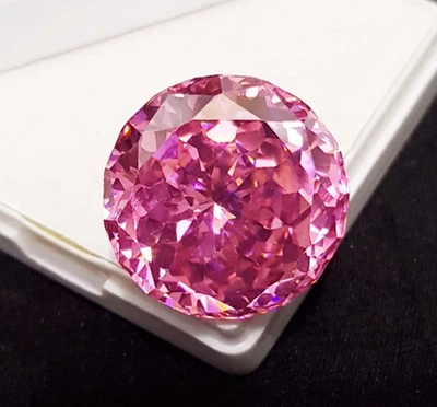 425 Ct Pink Color Natural Quality A+ HUGE Zircon Round Loose Gemstone Certified - Image 1 of 4