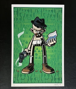 2013 Tracy Tubera Art Print - Breaking Bad Walter Heisenberg - Signed 17" x 11" - Picture 1 of 9