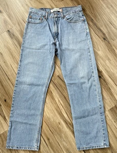 Pantalones de mezclilla vintage Levi's 505 para hombre talla 32x30 (31x28) lavado claro calce regular años 90 Y2K - Imagen 1 de 19